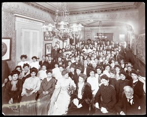 Vista, de, um, torcida, em, um, sala, em, a, pessoas, instituto, nova iorque, 1904, (silver, gelatin, print)